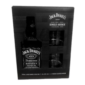 Jack Daniels 2 Glass Gift Tin 700ml